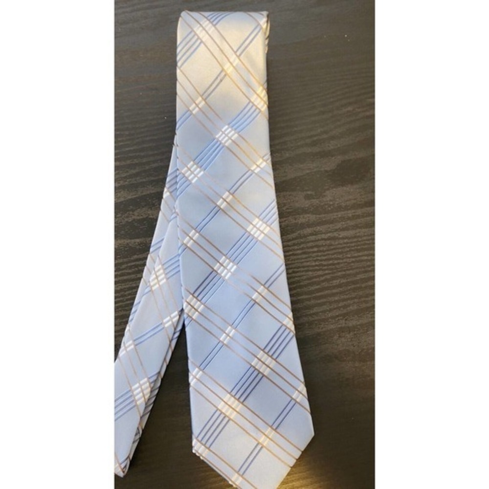 Michael Kors Mens Formal Necktie‎ 59"Lx3.5"W Blue Stripes Neck Tie